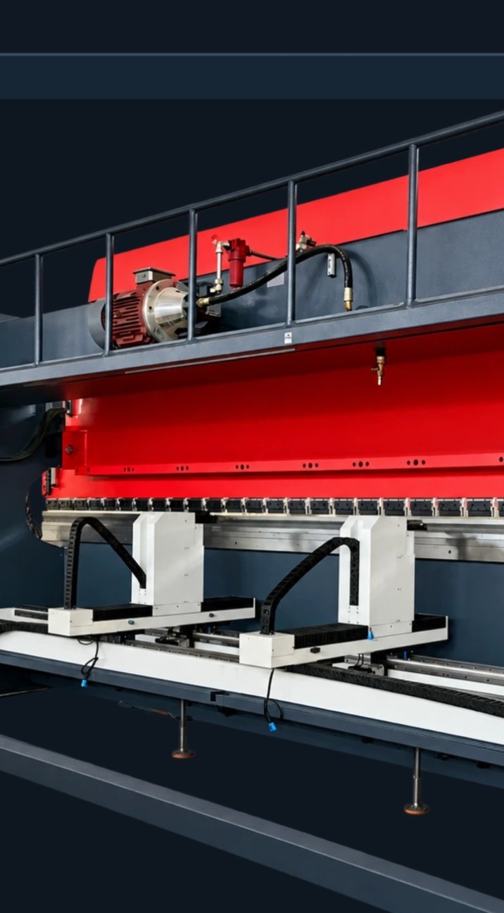 Carter independent rear backgauge with separate left and right carriage assemblies