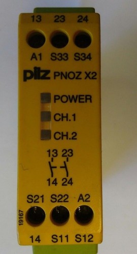 Pilz 24 : 240 V ac/dc Safety Relay Single or Dual Channel with 3 Safety Contacts